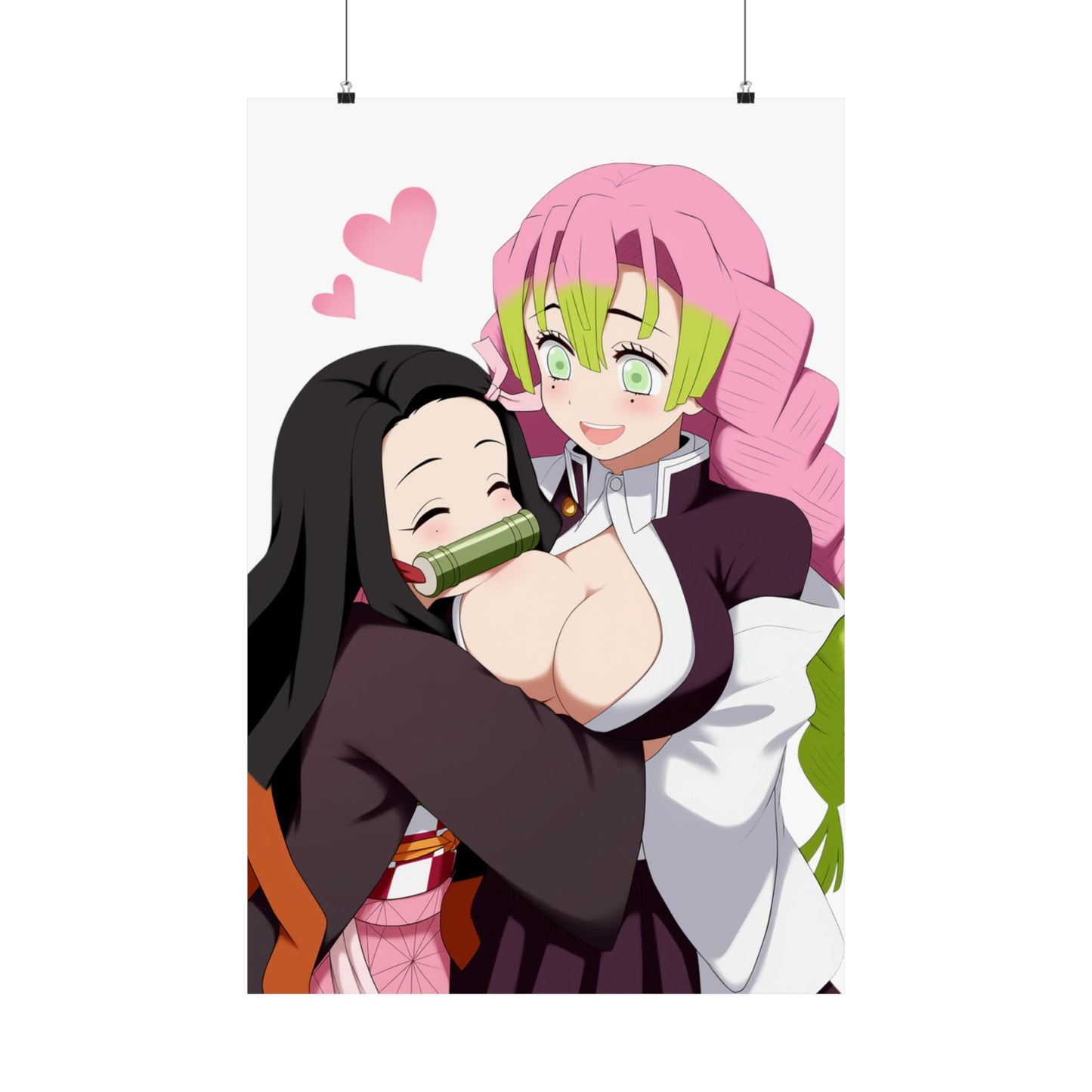 Anime Vertical Posters - Demon Slayer Nezuko and Mitsuri Love Design