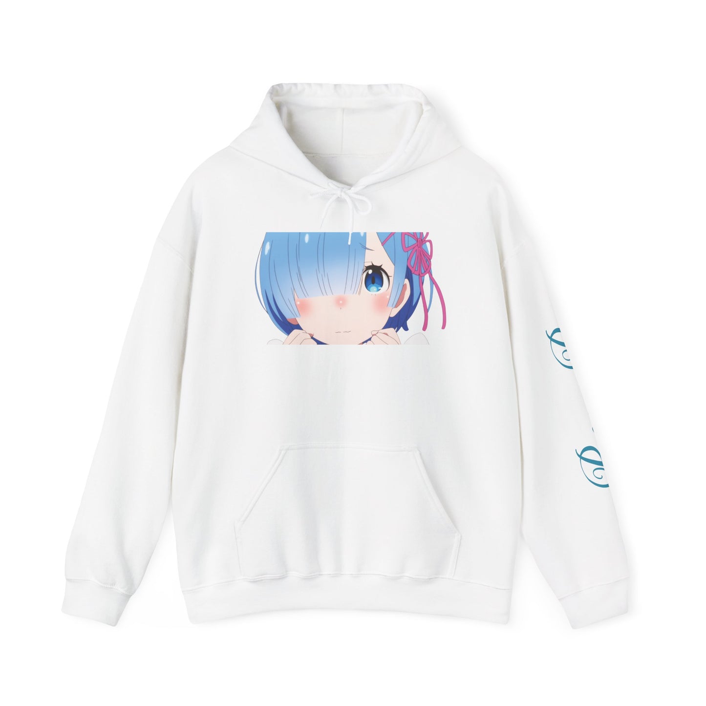 Rem Re:Zero Anime Cute Hoodie Sweatshirt, Kawaii Japanese Manga Pullover, Cosplay Gift for Him Her, Unisex Heavy Blend Jumper, Otaku