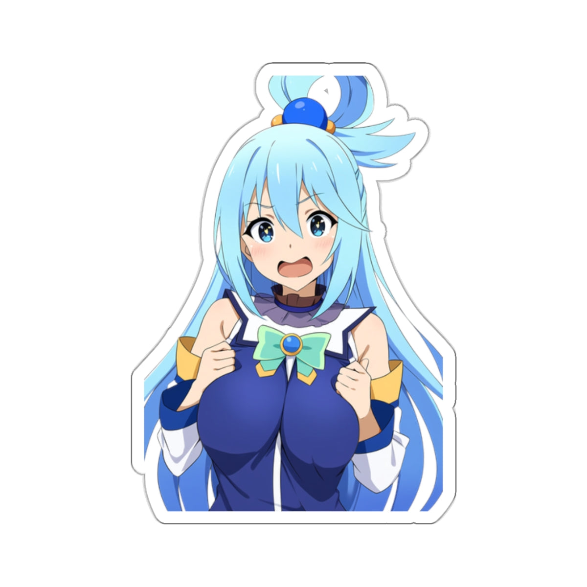 Anime Kiss-Cut Stickers - Aqua Konosuba Funny