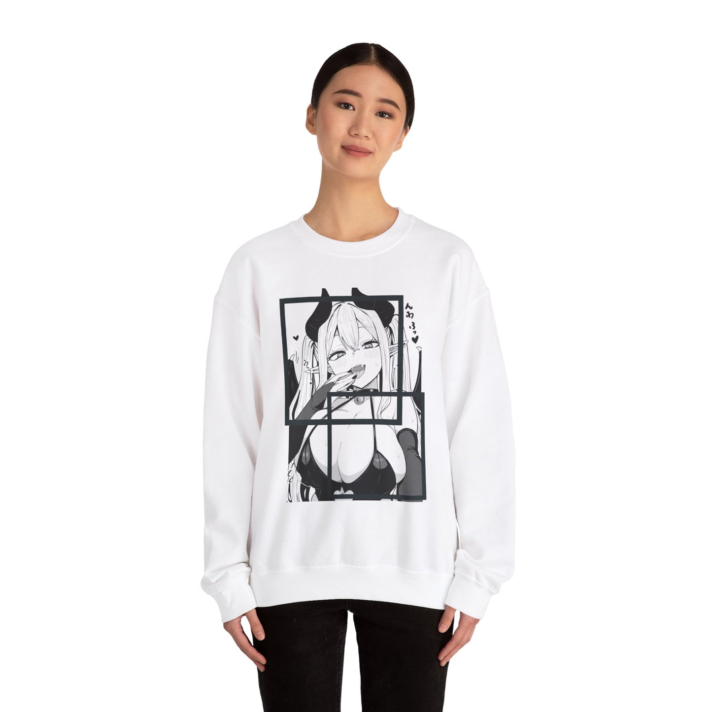 Succubus Sweatshirt, Anime Manga Style, Unisex Crewneck Jumper, Cosplay Fashion Gift, Halloween Costume Apparel