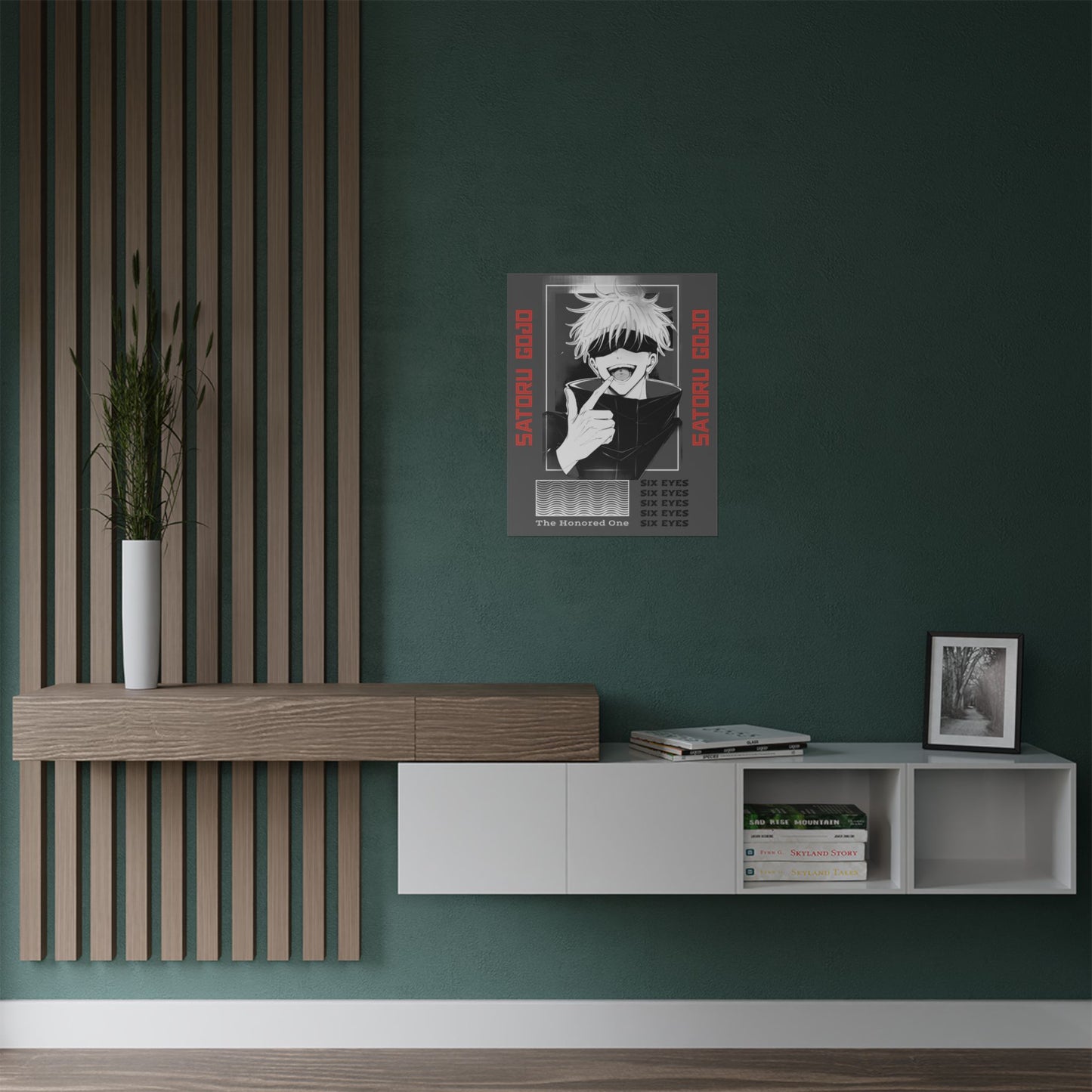Satin Poster, Satoru Gojo, Jujutsu Kaisen, JJK Wall Art Print, Anime Poster, Room Decor, Gift for Anime Lover