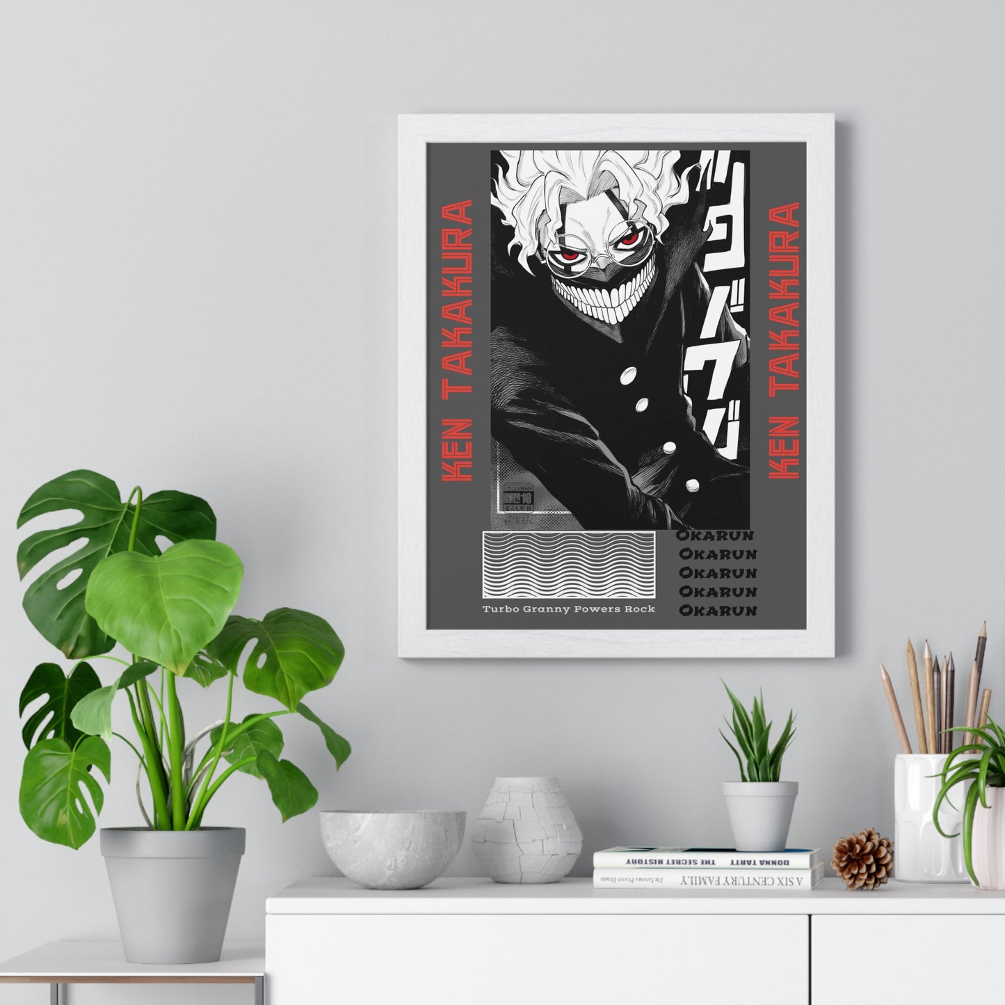 Ken Takakura Okarun Dandanda Wall Decor, Manga Style Print, Japanese Actor, Retro Movie Art, Vertical Print, Home Office