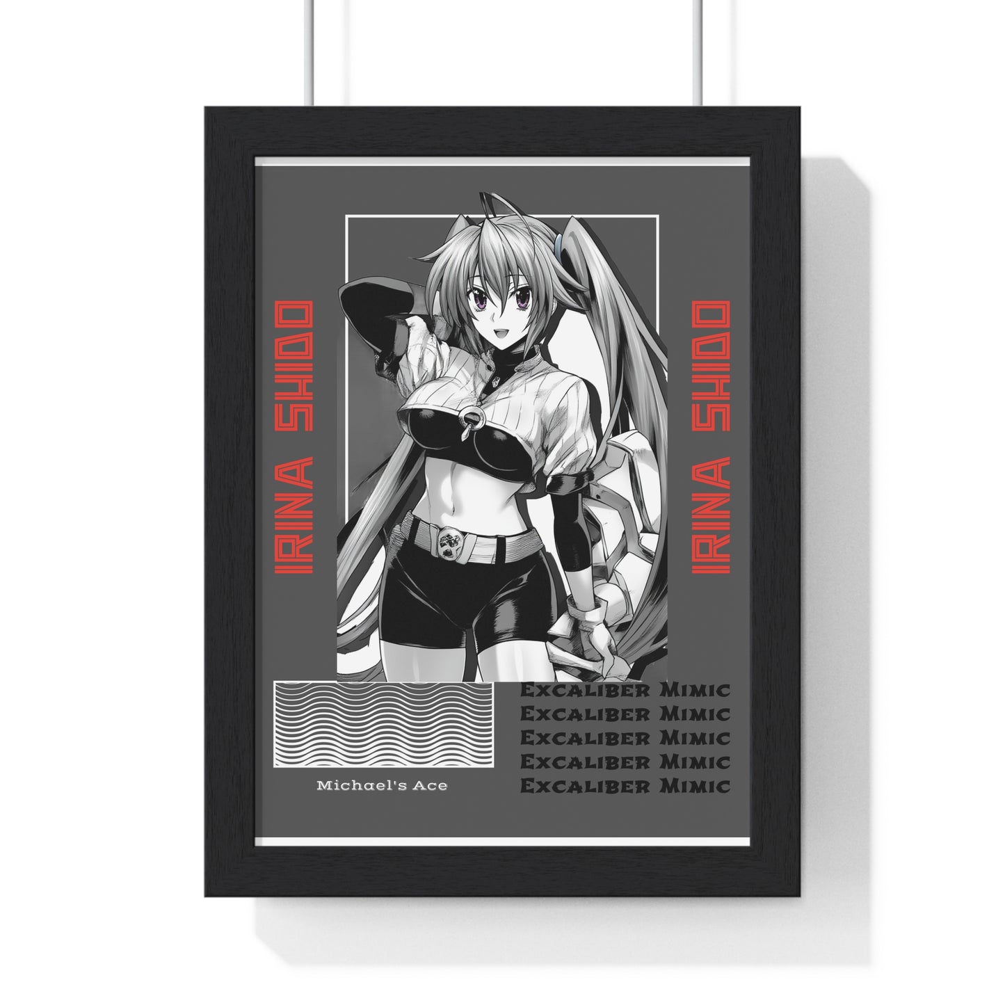 Irina Shido, Waifu Home Decoration, Anime Wall Art, High School DxD Fan Gift, Room Decor Print, Vertical Framed Poster