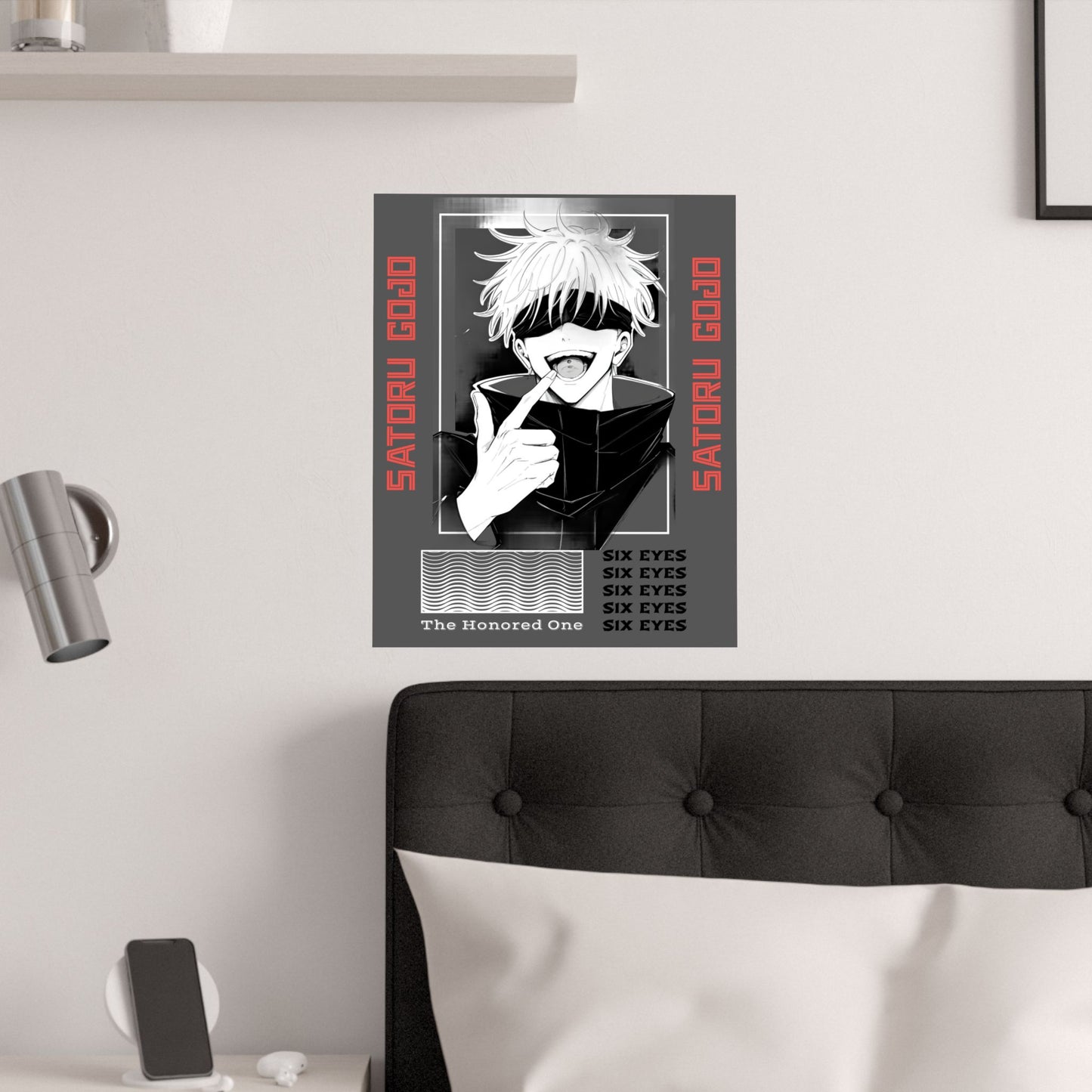 Anime Poster, Jujutsu Kaisen Manga Poster, Satoru Gojo, Satin Poster Print, Wall Decor, Gift for Anime Fan, Room Decor, 210gsm Satin Poster