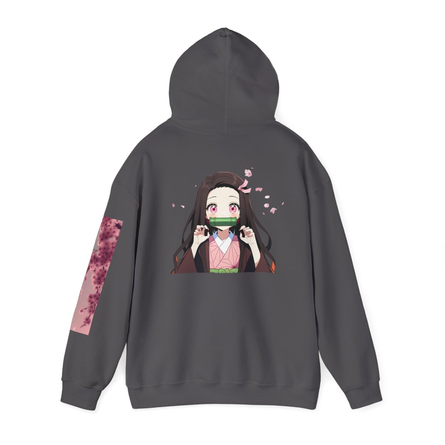 Nezuko Kamado Demon Slayer Hoodie Sweatshirt, Anime Cute Cherry Blossoms Pullover, Gift for Anime Fans, Unisex Hooded Jumper, Cosplay