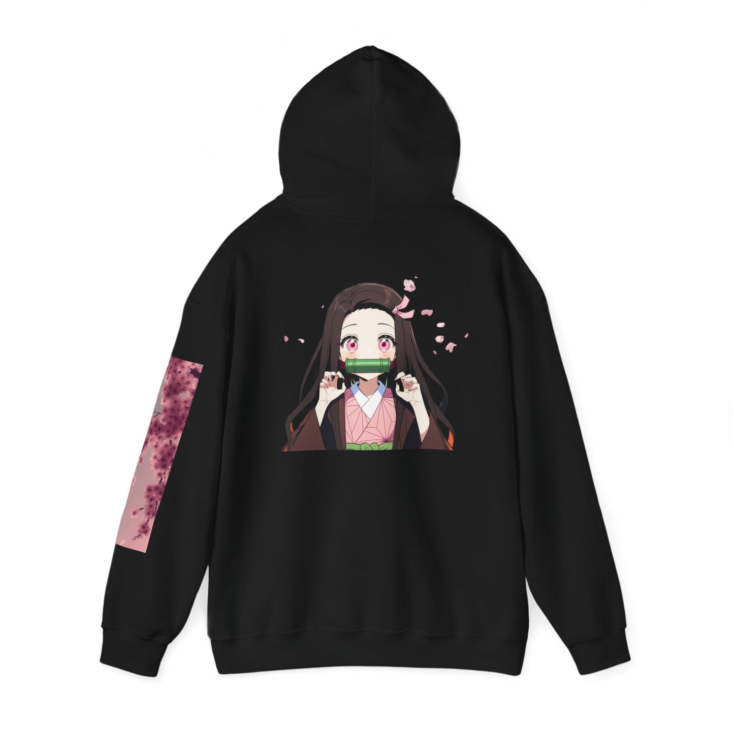 Nezuko Kamado Demon Slayer Hoodie Sweatshirt, Anime Cute Cherry Blossoms Pullover, Gift for Anime Fans, Unisex Hooded Jumper, Cosplay