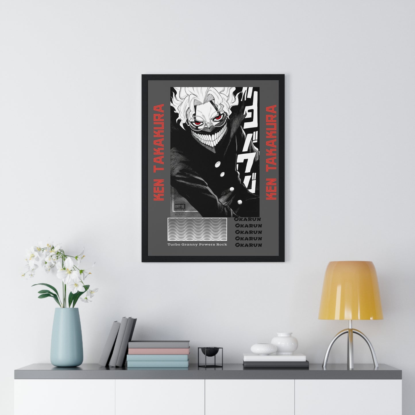 Ken Takakura Okarun Dandanda Wall Decor, Manga Style Print, Japanese Actor, Retro Movie Art, Vertical Print, Home Office