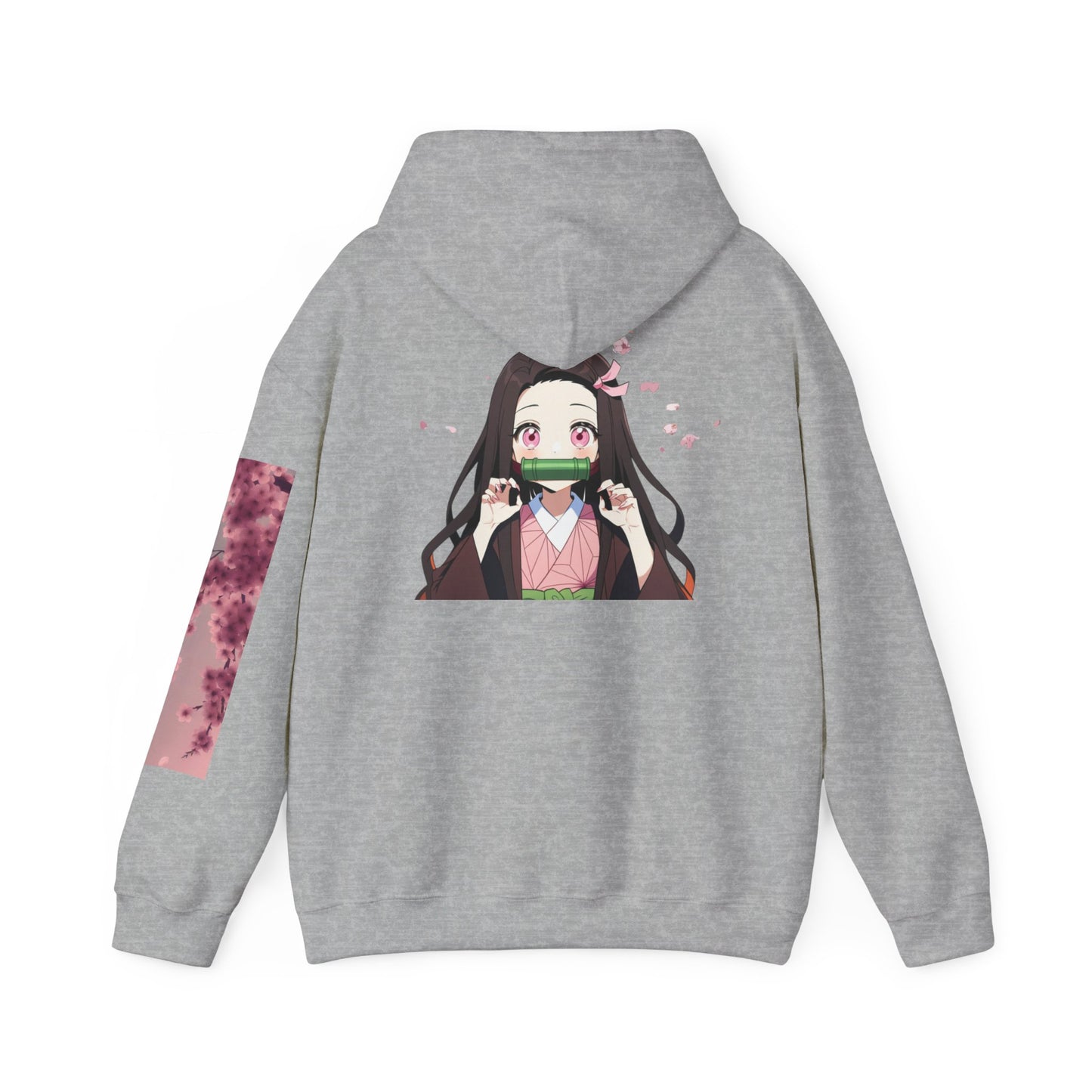 Nezuko Kamado Demon Slayer Hoodie Sweatshirt, Anime Cute Cherry Blossoms Pullover, Gift for Anime Fans, Unisex Hooded Jumper, Cosplay