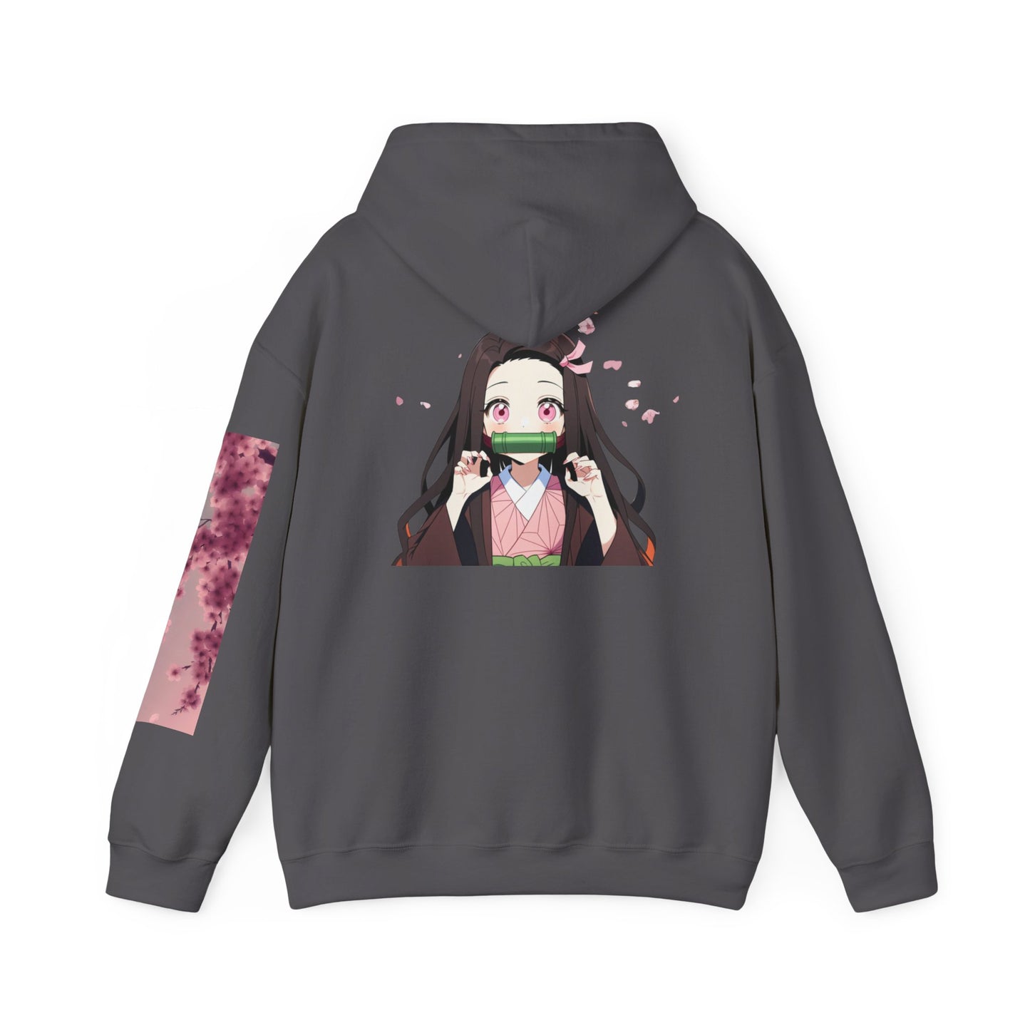 Nezuko Kamado Demon Slayer Hoodie Sweatshirt, Anime Cute Cherry Blossoms Pullover, Gift for Anime Fans, Unisex Hooded Jumper, Cosplay