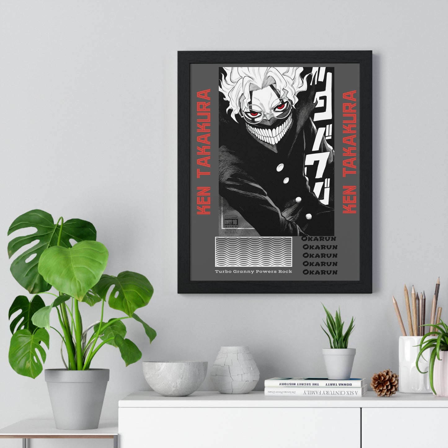 Ken Takakura Okarun Dandanda Wall Decor, Manga Style Print, Japanese Actor, Retro Movie Art, Vertical Print, Home Office