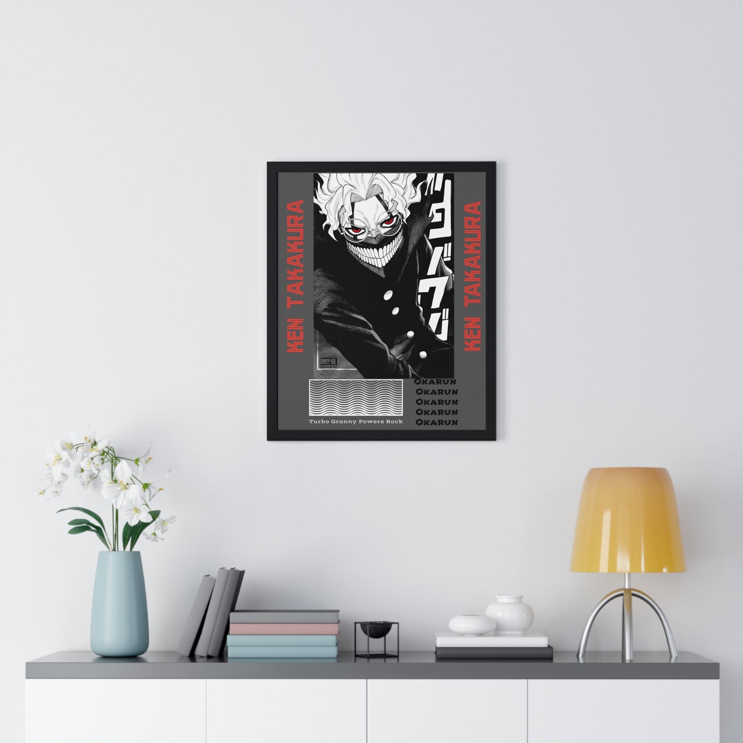 Ken Takakura Okarun Dandanda Wall Decor, Manga Style Print, Japanese Actor, Retro Movie Art, Vertical Print, Home Office