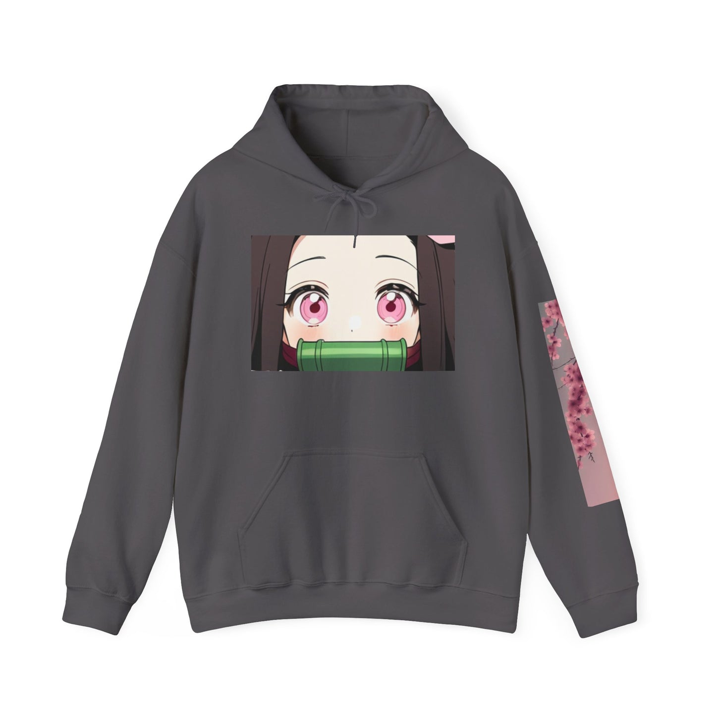 Nezuko Kamado Demon Slayer Hoodie Sweatshirt, Anime Cute Cherry Blossoms Pullover, Gift for Anime Fans, Unisex Hooded Jumper, Cosplay