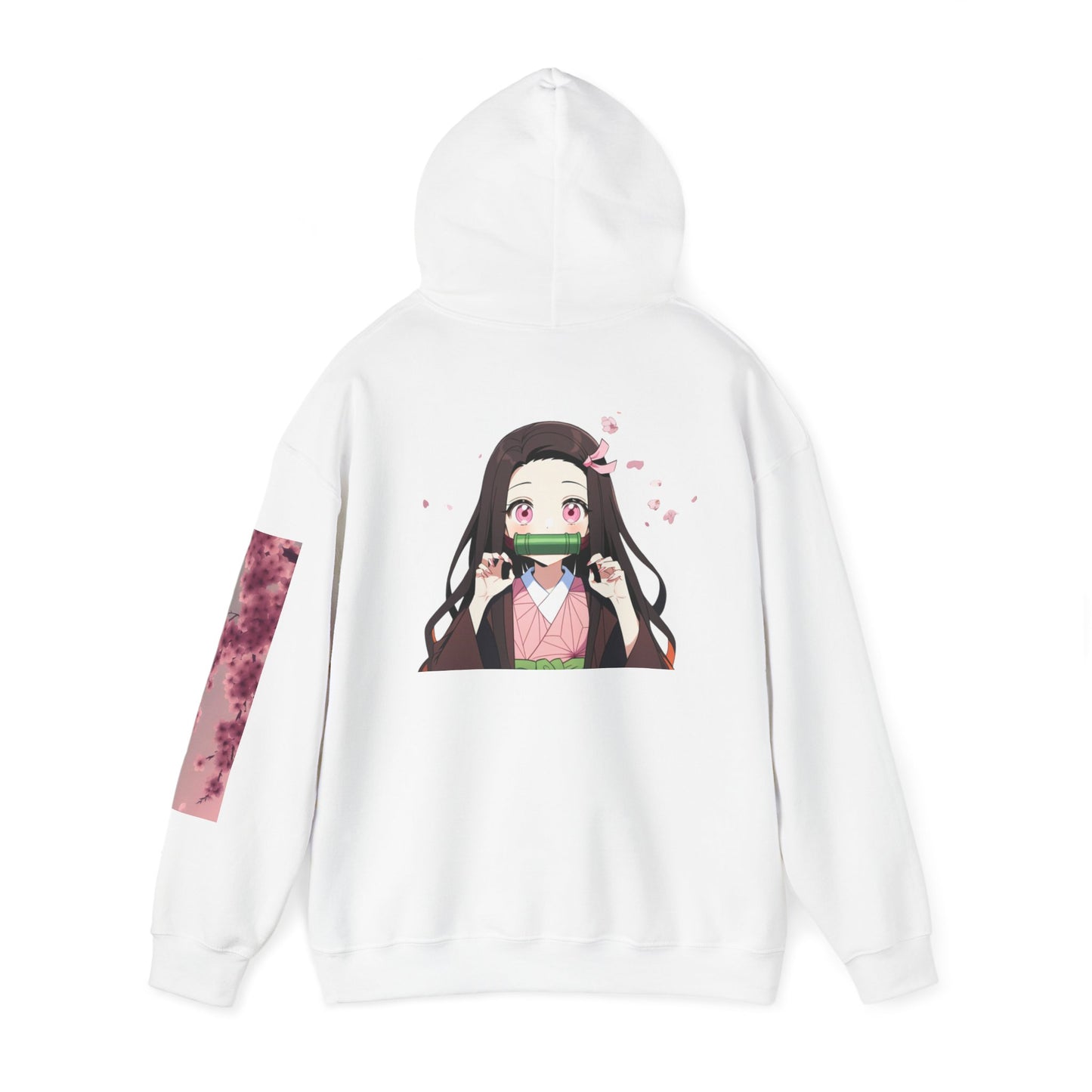 Nezuko Kamado Demon Slayer Hoodie Sweatshirt, Anime Cute Cherry Blossoms Pullover, Gift for Anime Fans, Unisex Hooded Jumper, Cosplay