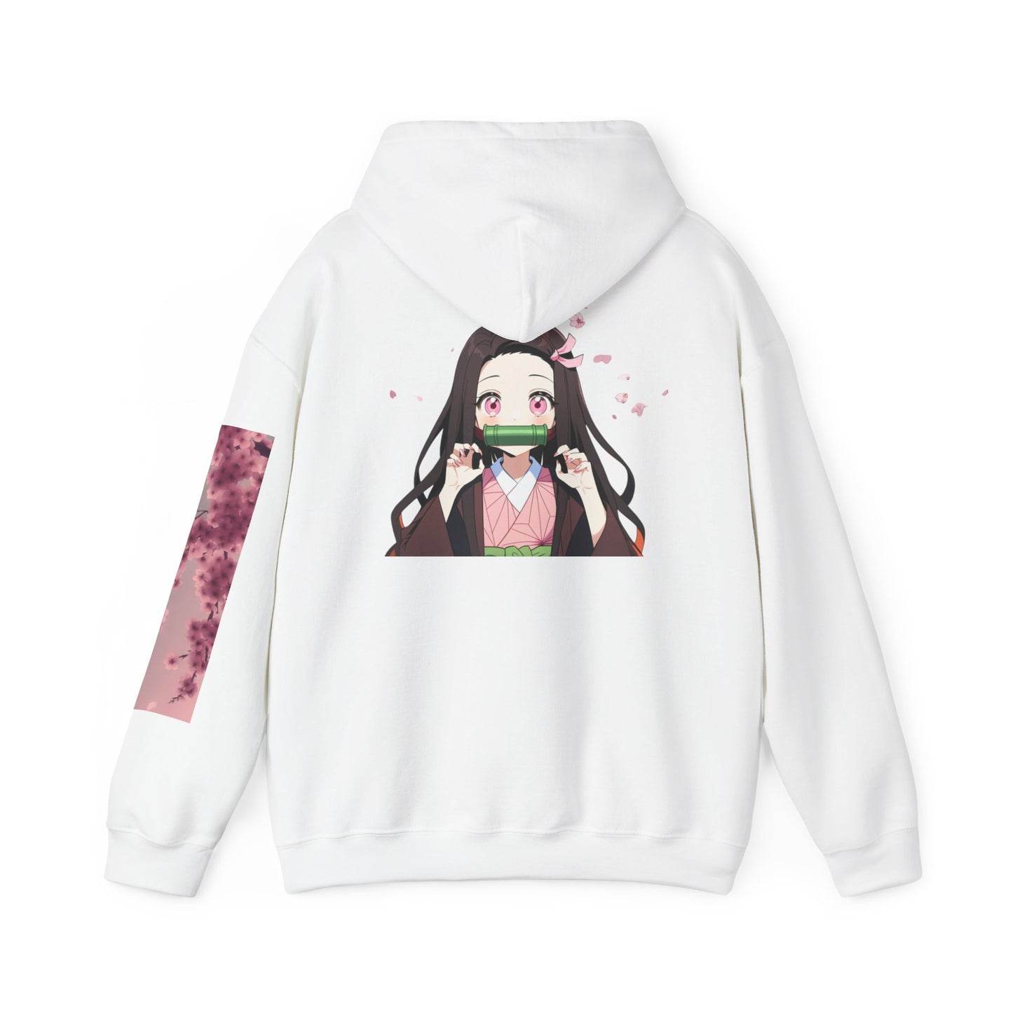 Nezuko Kamado Demon Slayer Hoodie Sweatshirt, Anime Cute Cherry Blossoms Pullover, Gift for Anime Fans, Unisex Hooded Jumper, Cosplay