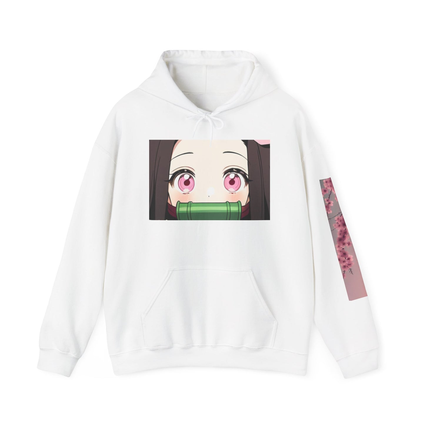 Nezuko Kamado Demon Slayer Hoodie Sweatshirt, Anime Cute Cherry Blossoms Pullover, Gift for Anime Fans, Unisex Hooded Jumper, Cosplay