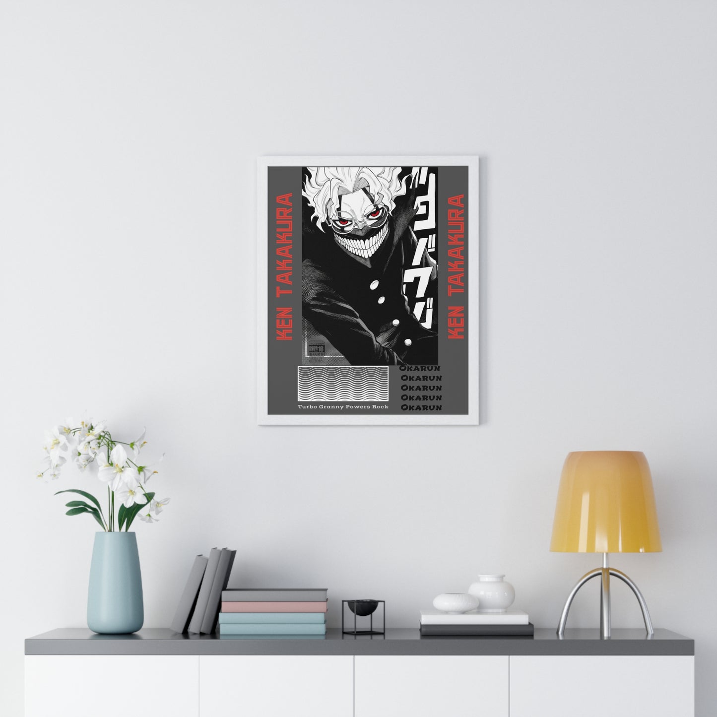 Ken Takakura Okarun Dandanda Wall Decor, Manga Style Print, Japanese Actor, Retro Movie Art, Vertical Print, Home Office